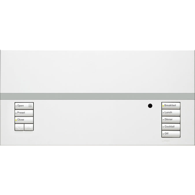 Lutron GRAFIK Eye QS Wireless, 6-Zone, TRIAC, Translucent, QSGRJ-6P-TWH