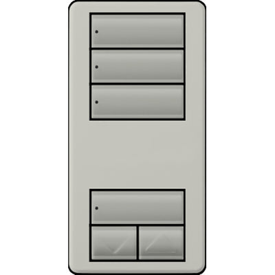 Lutron seeTouch LED+ Wall Keypad, Works with RA3 Systems, 3 Scene with 1 Raise/Lower, Neutral Required, 120V, RRD-W3S-PD, Palladium