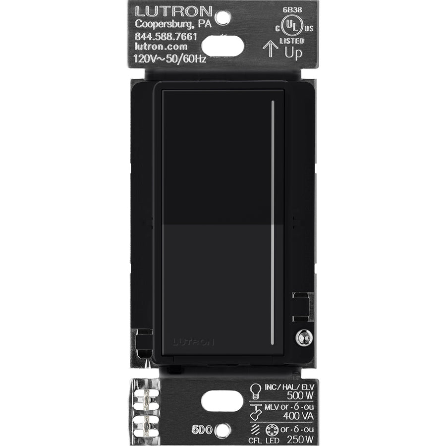 Lutron RadioRA 3 Sunnata RF PRO LED+ Touch Dimmer Switch, 250W, Black, RRST-PRO-N-BL
