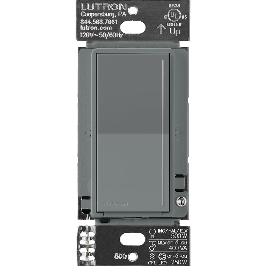 Lutron RadioRA 3 Sunnata RF PRO LED+ Touch Dimmer Switch, 250W, Slate, RRST-PRO-N-SL