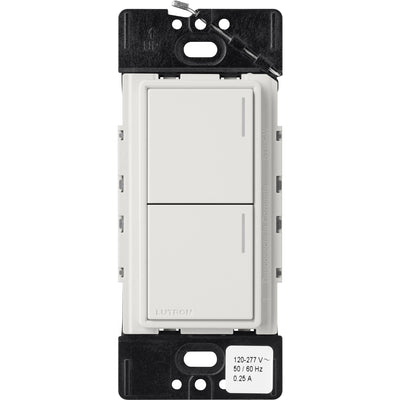 Lutron RadioRA 3 Sunnata RF Hybrid 2-Button Keypad, 120–277V, Lunar Gray, RRST-HN2B-LG