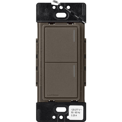 Lutron RadioRA 3 Sunnata RF Hybrid 2-Button Keypad, 120-277V, Truffle, RRST-HN2B-TF