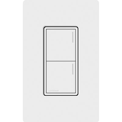 Lutron RadioRA 3 Sunnata RF 2-Button Keypad, 120-277V, White, RRST-W2B-WH