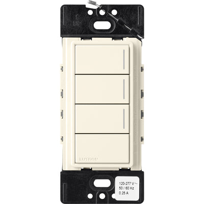 Lutron RadioRA 3 Sunnata RF Hybrid 3-Button Keypad, Raise/Lower, 120-277V, Biscuit, RRST-HN3RL-BI