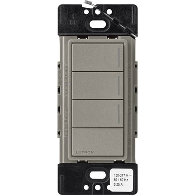 Lutron RadioRA 3 Sunnata RF Hybrid 3-Button Keypad, Raise/Lower, 120-277V, Cobble Stone, RRST-HN3RL-CS