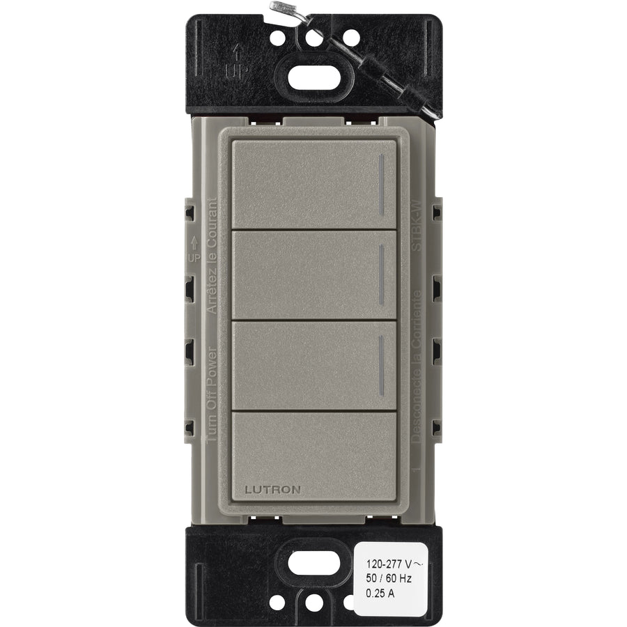 Lutron RadioRA 3 Sunnata RF Hybrid 3-Button Keypad, Raise/Lower, 120-277V, Cobble Stone, RRST-HN3RL-CS