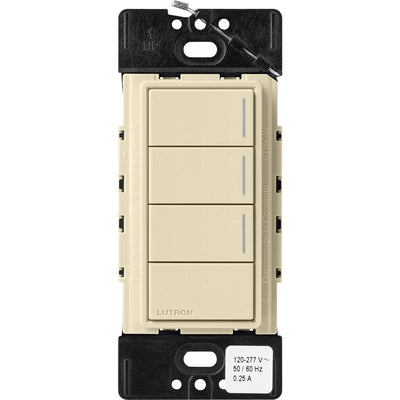 Lutron RadioRA 3 Sunnata RF Hybrid 3-Button Keypad, Raise/Lower, 120-277V, Sand, RRST-HN3RL-SD