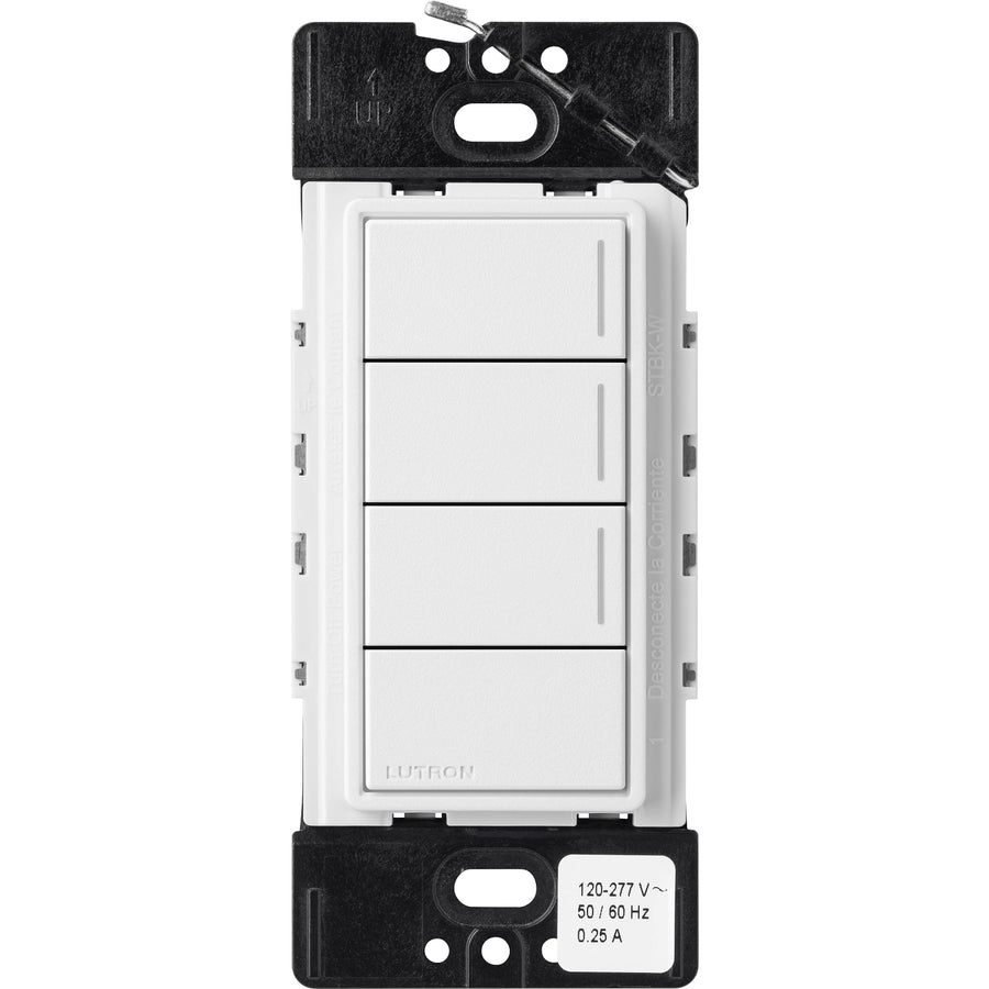 Lutron RadioRA 3 Sunnata RF Hybrid 3-Button Keypad, Raise/Lower, 120-277V, Snow White, RRST-HN3RL-SW