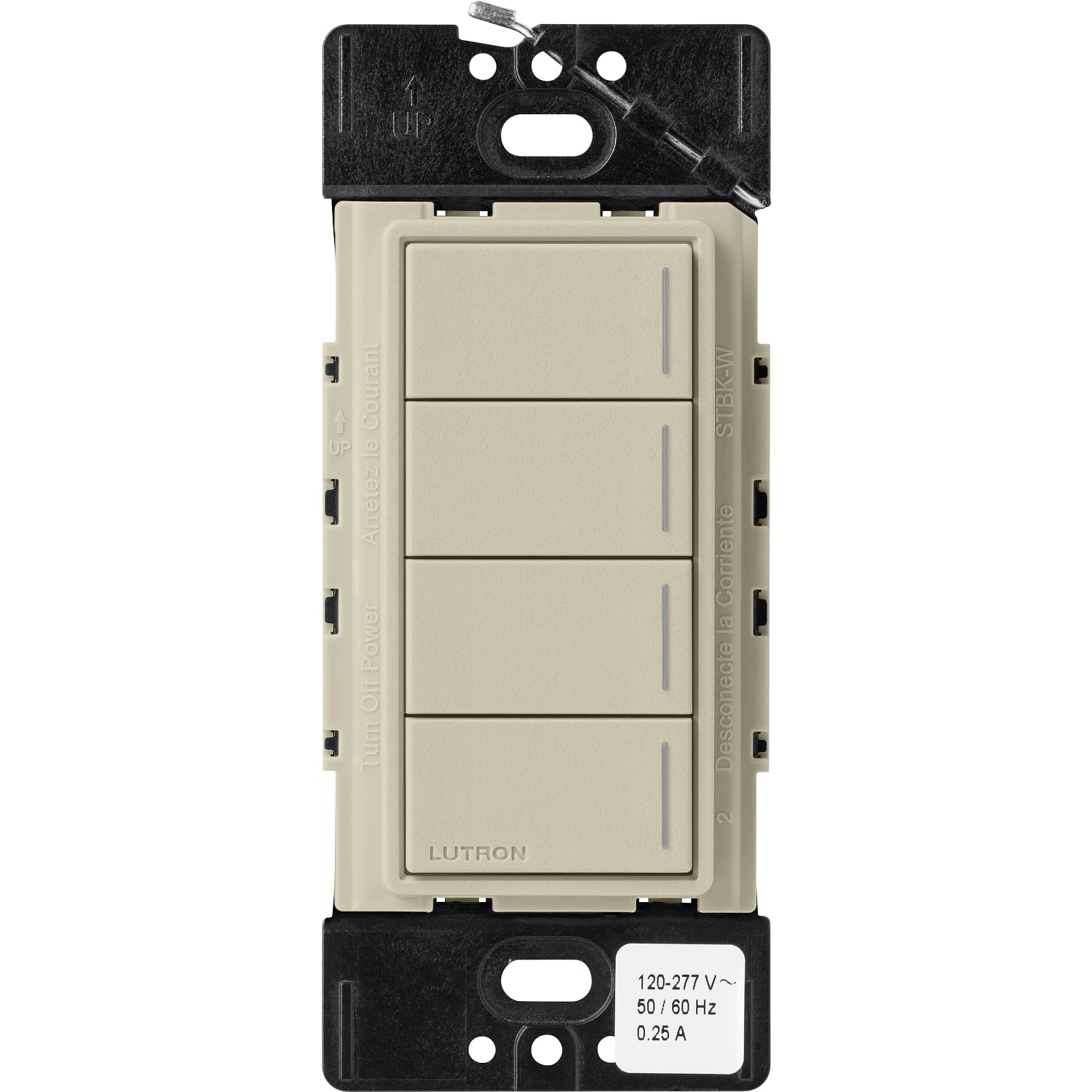 Lutron Sunnata RF 4-Button Hybrid Keypad for RA3 Systems, 150W LED, Ne ...