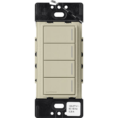 Lutron RadioRA 3 Sunnata RF Hybrid 4-Button Keypad, 120-277V, Clay, RRST-HN4B-CY