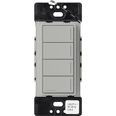 Lutron RadioRA 3 Sunnata RF Hybrid 4-Button Keypad, 120-277V, Pebble, RRST-HN4B-PB