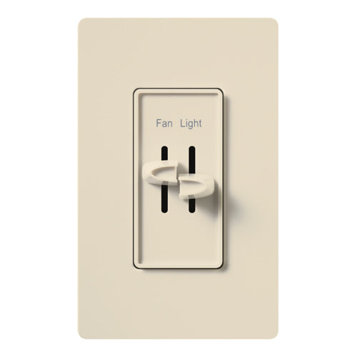 Lutron Skylark Quiet Fan/Light Control, 300W, 3-Speed, 120V, Light Almond, S2-LFSQ-LA