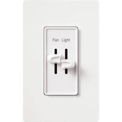 Lutron Skylark Quiet Fan/Light Control, 300W, 3-Speed, 120V, White, S2-LFSQ-WH
