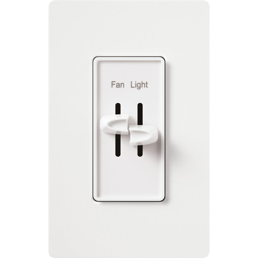 Lutron Skylark Quiet Fan/Light Control, 300W, 3-Speed, 120V, White, S2-LFSQ-WH