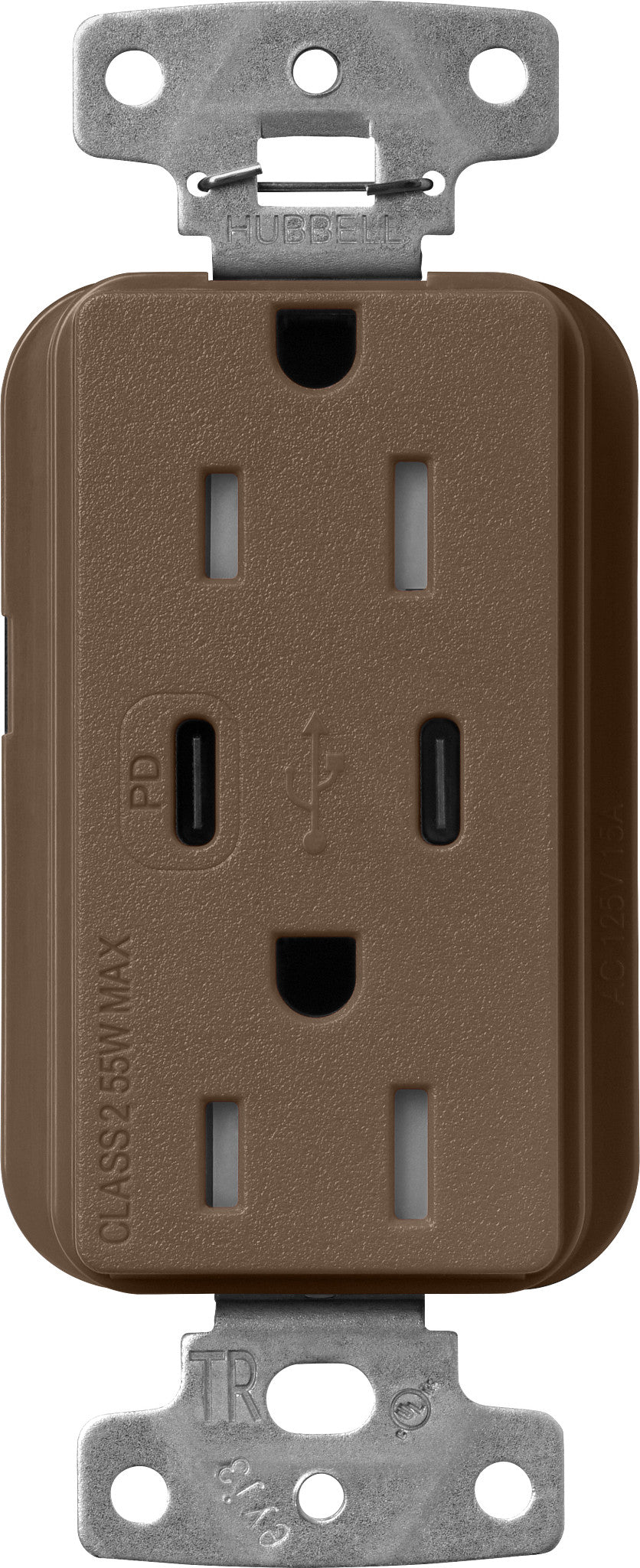 Lutron Claro 15A Tamper Resistant USB Type C Duplex Receptacle Designer style receptacles, Satin Finish, SCR-15-CCTR-EP