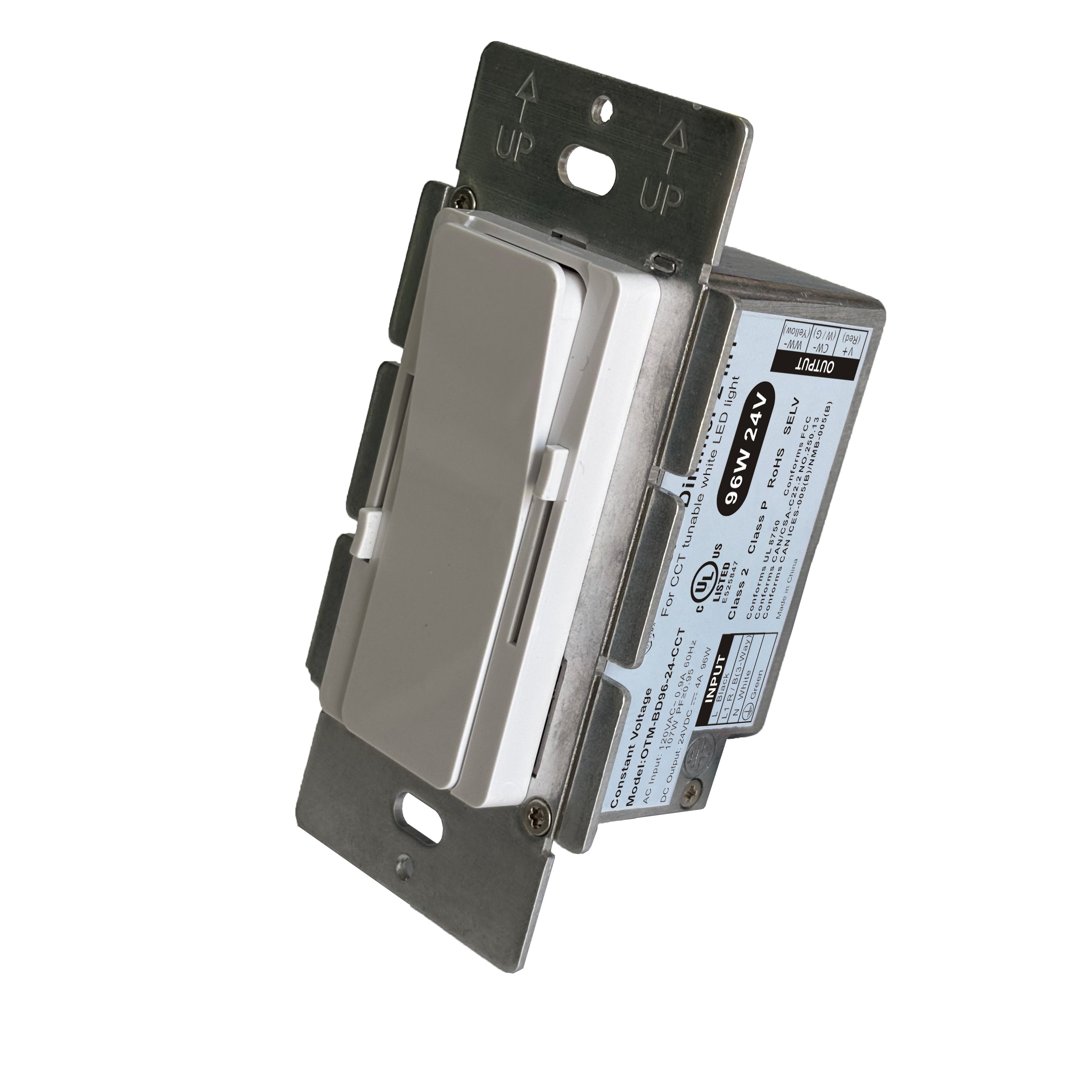 Select 96 Watts LED Decora Dimmer Tunable White CCT with Built-in 120V Input 24V DC Output Driver Class 2