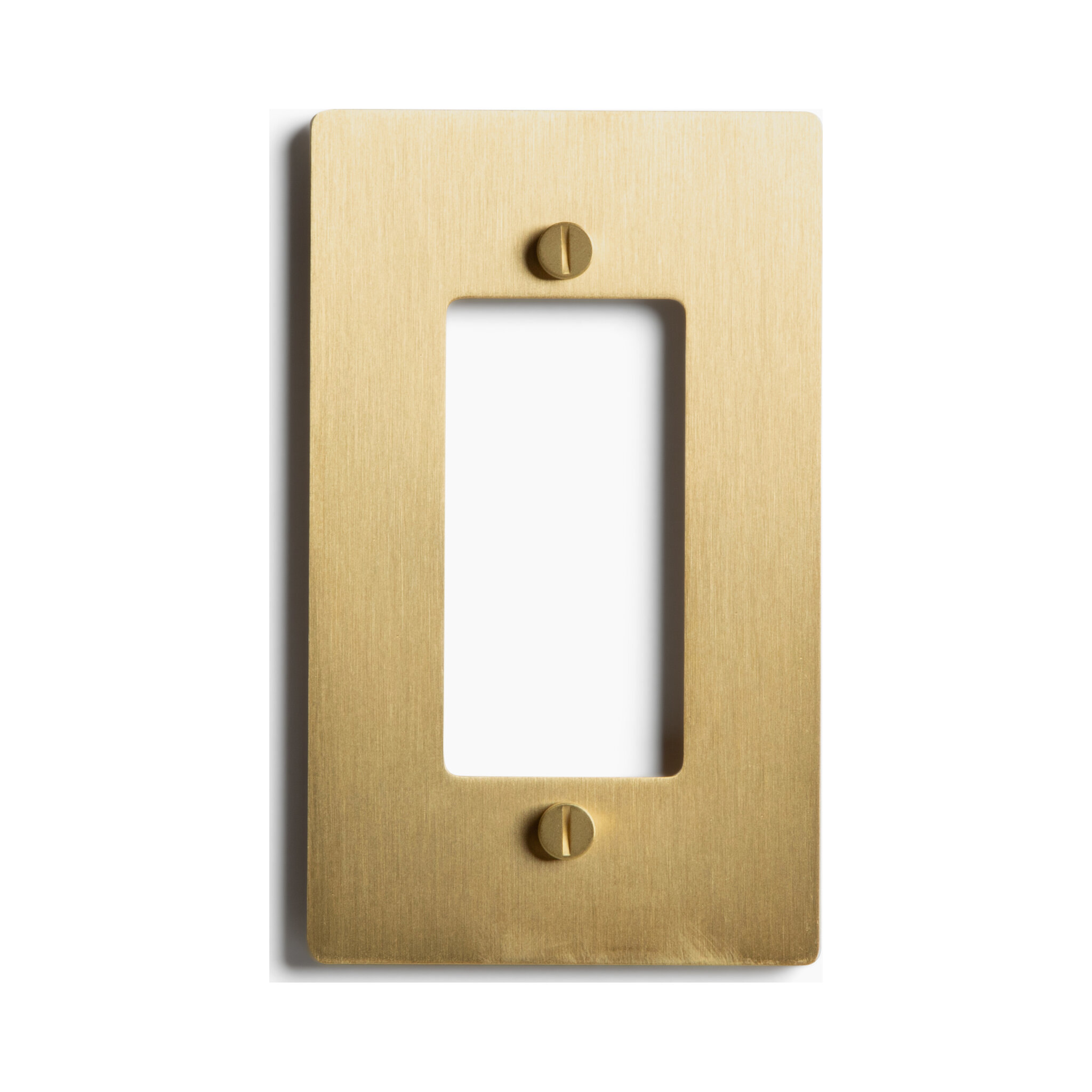 Satin Brass Wall Plate, Electrical Receptacle Wall Outlet Faceplate, GFI/Rocker Decorator Light Switch Cover