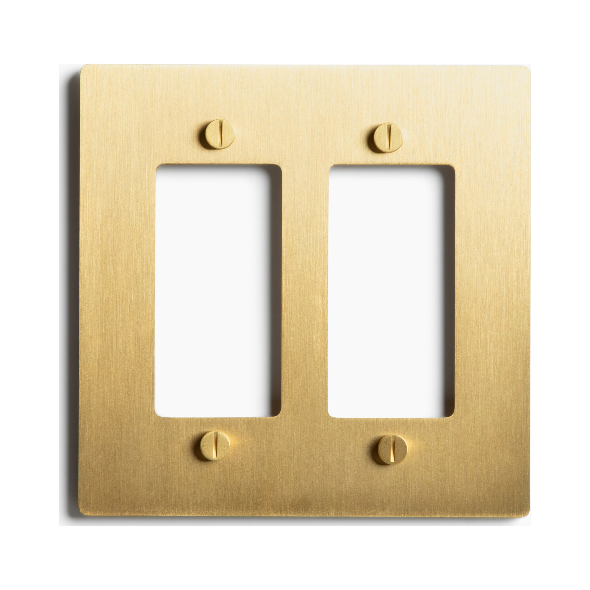 Satin Brass Wall Plate, Electrical Receptacle Wall Outlet Faceplate, GFI/Rocker Decorator Light Switch Cover