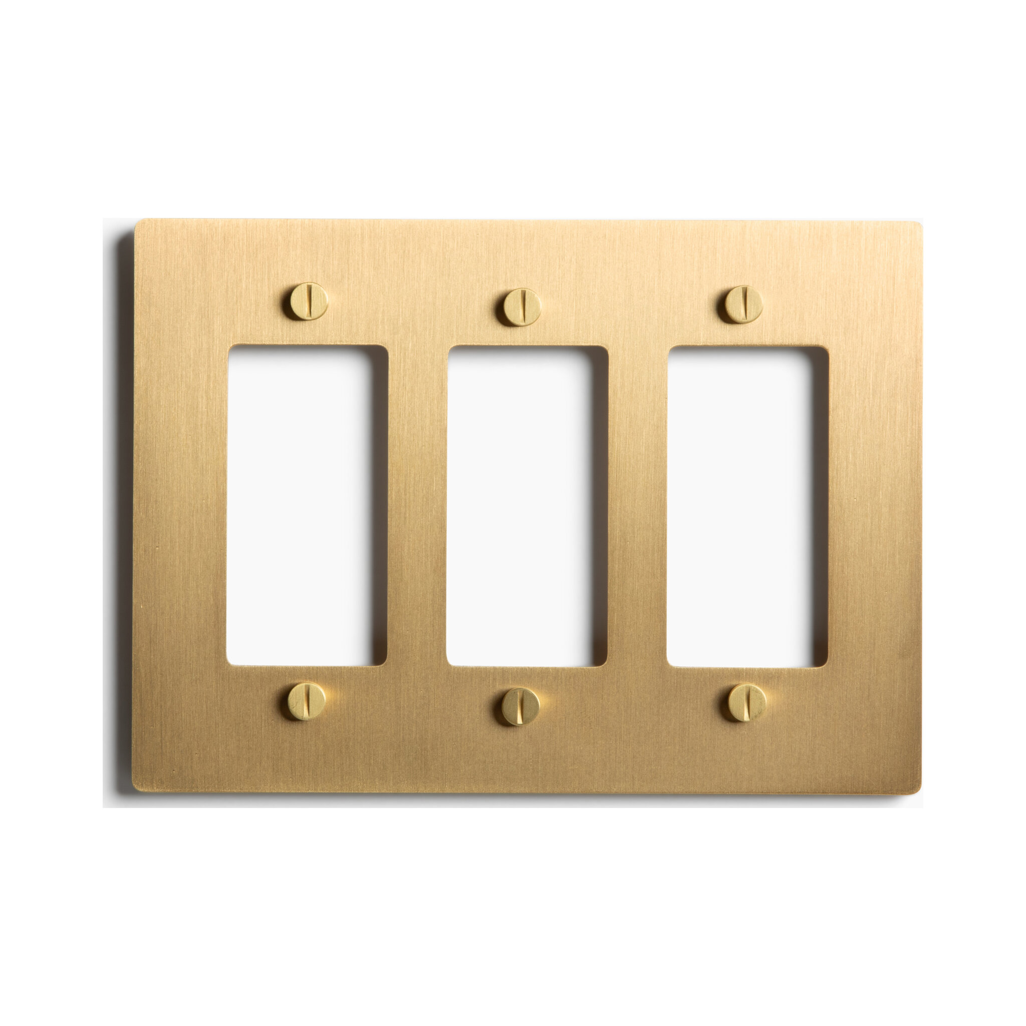 Satin Brass Wall Plate, Electrical Receptacle Wall Outlet Faceplate, GFI/Rocker Decorator Light Switch Cover