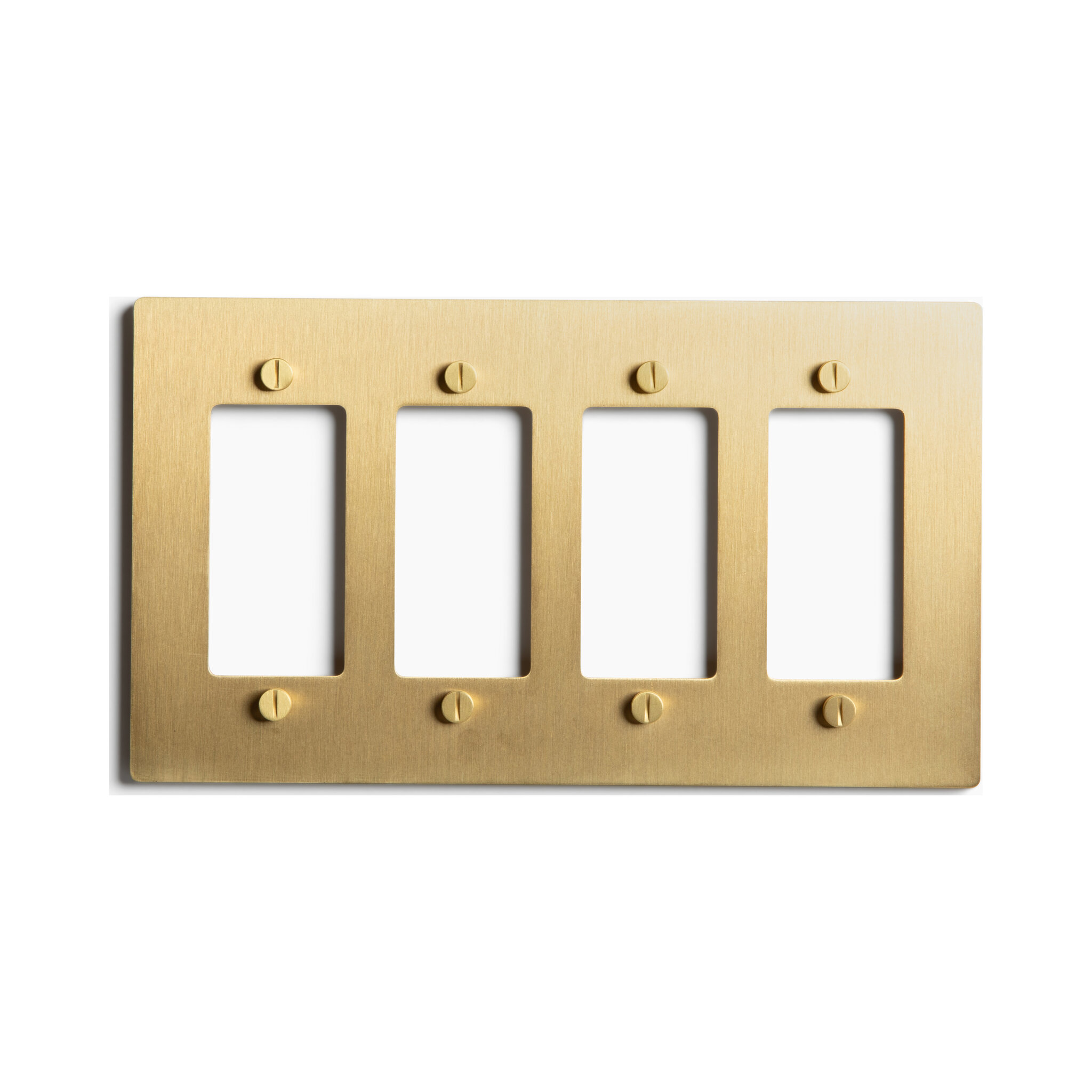 Satin Brass Wall Plate, Electrical Receptacle Wall Outlet Faceplate, GFI/Rocker Decorator Light Switch Cover