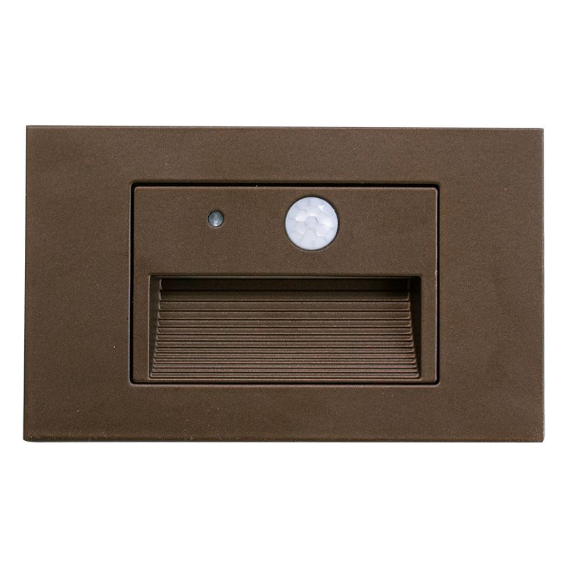 Westgate Model A - 120V Selectable CCT LED Integrated Step Lights with PIR Motion Sensor & Photocell, 3W, 3000K/4000K/5000K Oil-Rubbed Bronze, SLE-A-120V-MCT-PIR-ORB