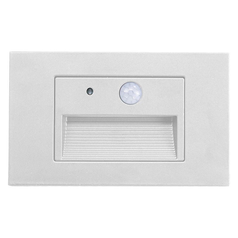 Westgate Model A - 12V Selectable CCT LED Integrated Step Lights with PIR Motion Sensor & Photocell, 3W, 3000K/4000K/5000K White, SLE-A-12V-MCT-PIR-WH