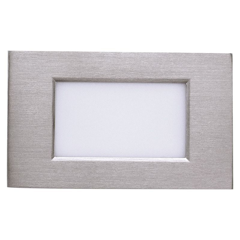 Westgate Model F - Selectable CCT LED Integrated Step Lights, 3.5W, 3000K/4000K/5000K Brushed Nickel, SLE-F-12V-MCT-BN