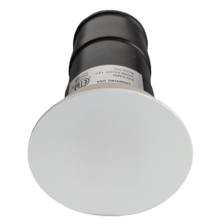 ABBA Lighting STA02 Aluminum Step Light, 3W, 3000K Warm White, 12V AC/DC, Heavy-Duty Cast Aluminum, Black, White, Brown, Stainless Steel, STA02