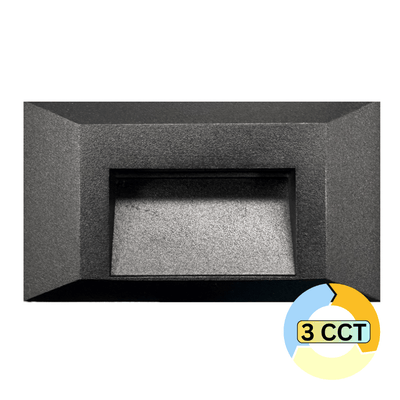 ABBA Lighting STA03 Step/Deck Light, 2W, CCT Selectable, 12V AC/DC, Heavy-Duty Cast Aluminum, Black, Brown, White, STA03