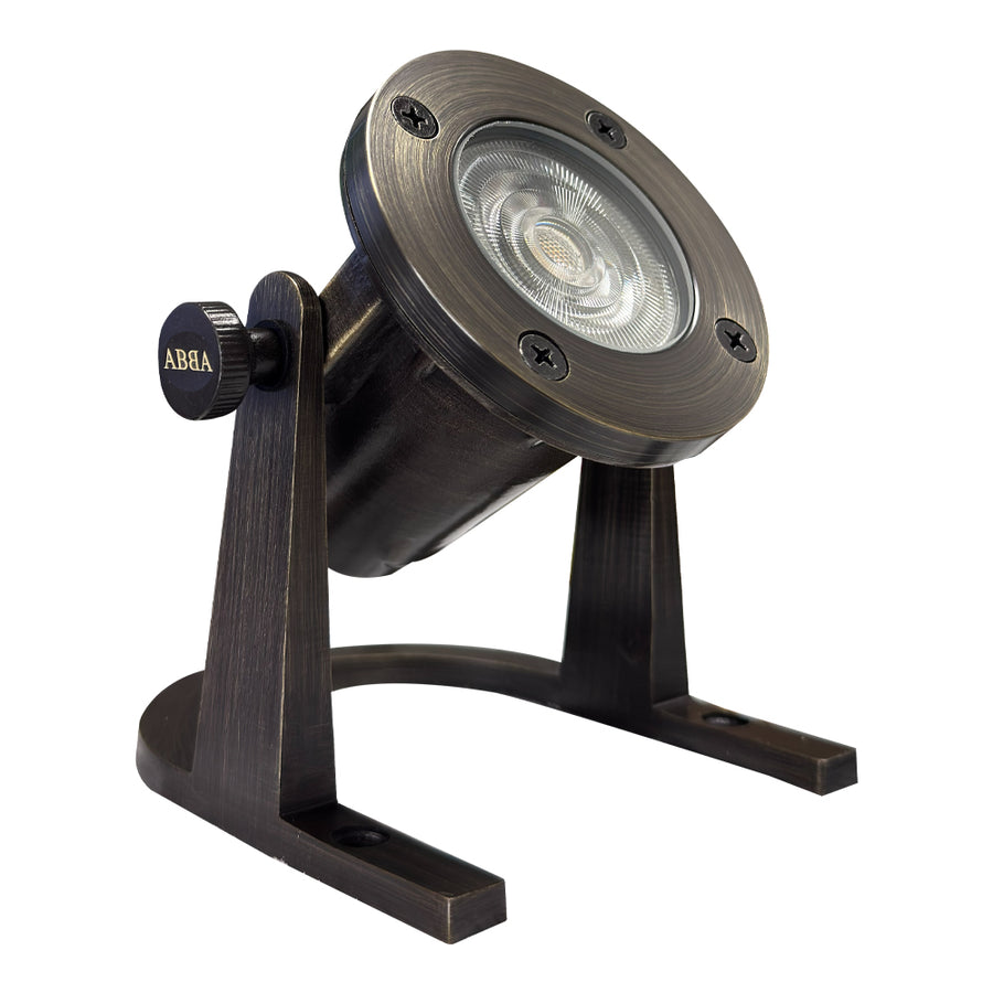 ABBA Lighting ULB01 Underwater Light, 12V MR16, Cast Brass, Natural Brass, ULB01