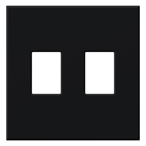 Lutron Vareo 2-Gang Wallplate, Black, VWP-2-BL