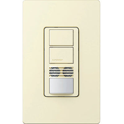 Lutron Maestro WMS-A202 Dual-Circuit Occupancy Sensor, Dual Technology, Title 24, Almond, WMS-A202-AL