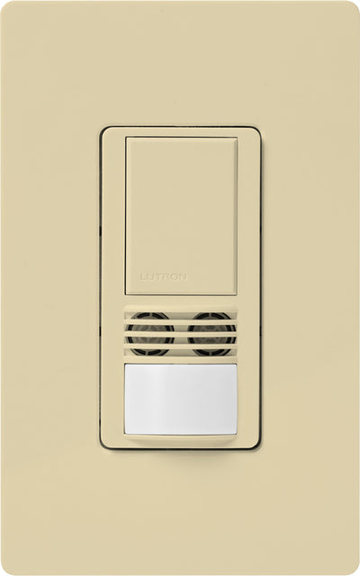 Lutron Maestro Dual Technology Occupancy Sensor, Single-Circuit, Neutral Required, Ivory, WMS-B102-IV
