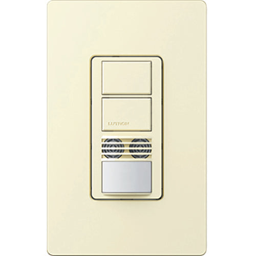 Lutron Maestro Dual Technology Occupancy Sensor Switch, 2-Circuit, 180°, Almond, WMS-B202-AL