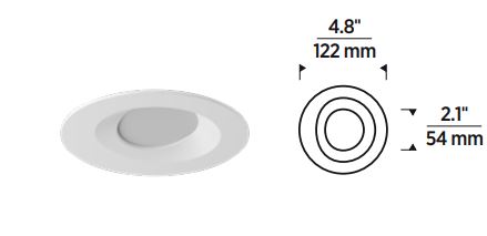 Element Lighting VERSE™ 3" Round Trim LED Wall Wash   V3RWWH