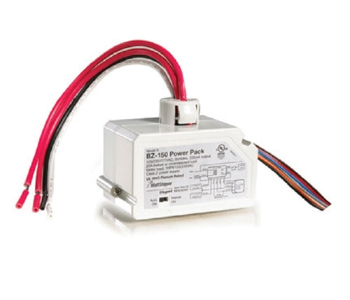 Wattstopper Power Pack, 120-277V, 50/60Hz, 24VDC, 225mA, with Auto-On/Manual, BZ-150