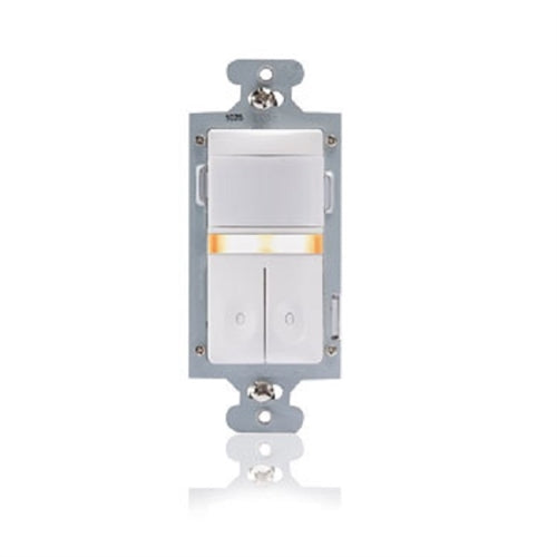 Wattstopper Dual Relay Wall Switch Vacancy Sensor with Nightlight, 600W, White, CS-350-N-W