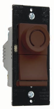 Wattstopper 5A Continuously Variable Fan Speed Control, Single Pole/3-Way, Preset, Brown, DRSC53PV
