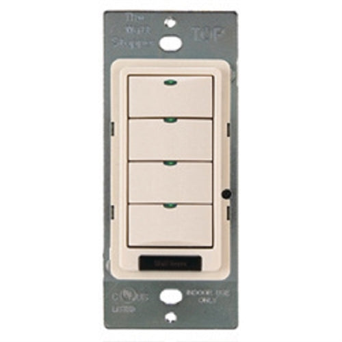 Wattstopper DLM 4-Button Partition Switch, Light Almond, LMPS-104-LA ...