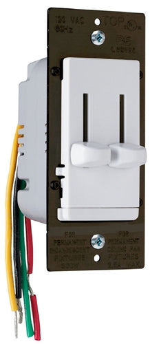Wattstopper 300W Incandescent/ Halogen Single-Pole/3- Way, Non-Preset Dimmer and 1.6A Fan Speed Control, White, LSDC16WV