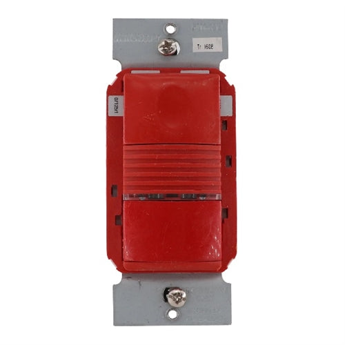 Wattstopper PIR Wall Switch Occupancy Sensor, 120/277V, Red, PW-301-R