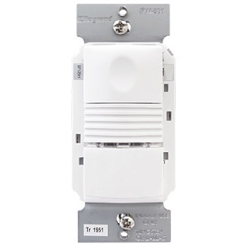 Wattstopper PIR Wall Switch Occupancy Sensor, 120/277V, White, PW-301-W