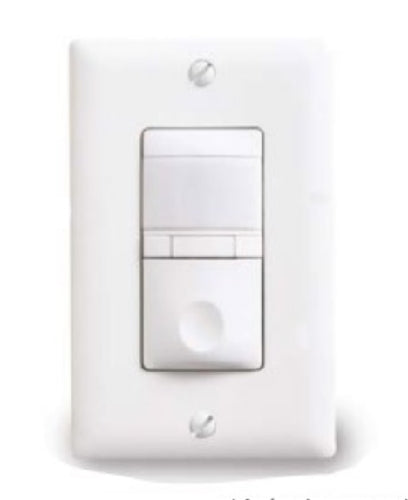 Wattstopper PIR Dimming Wall Switch Vacancy Sensor, 25-500W Incandescent Light, 180 Degrees up to 600 ft2 Coverage, Black, RD-200-B