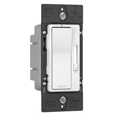 Wattstopper 0-10V LED/Fluorescent Single Pole/3-Way, Preset Dimmer, White, RH4FBL3PW