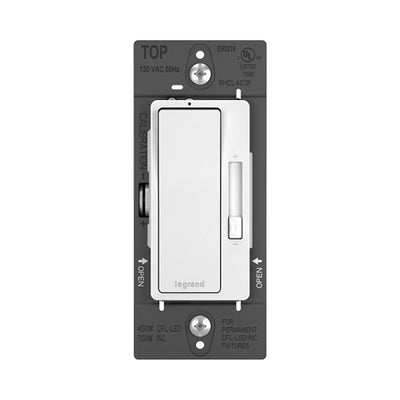 Wattstopper 450W CFL/LED, 700W Incandescent Single Pole/3-Way, Preset Dimmer, White, RHCL453PW