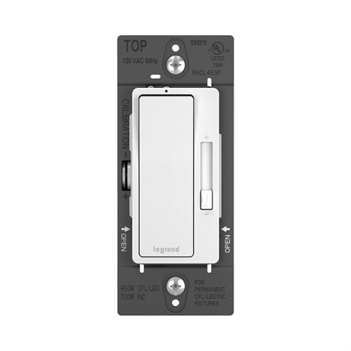 Wattstopper 8A 2-Wire Fluorescent Single Pole/3-Way, Preset Dimmer, White, RHFB83PW