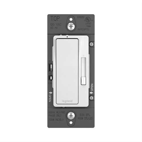 Wattstopper 700VA Magnetic Low Voltage Single Pole/3-Way, Preset Dimmer, White, RHLV703PW