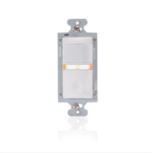 Wattstopper PIR Wall Switch Vacancy Sensor 3-Wire with Nightlight, White, RS-150BA-N-W