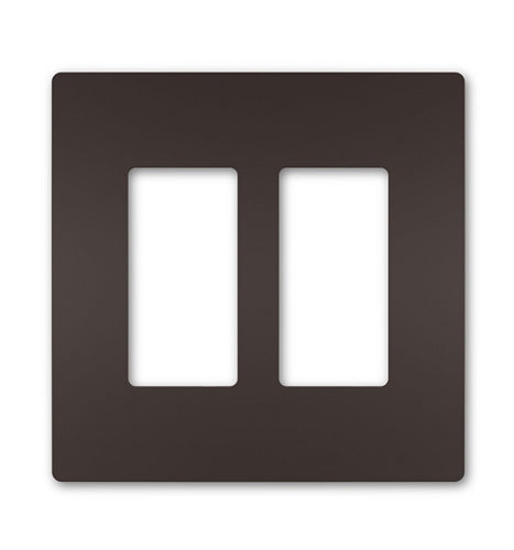 Wattstopper Radiant 2-Gang Screwless Wallplate, Dark Bronze, RWP262DBCC6