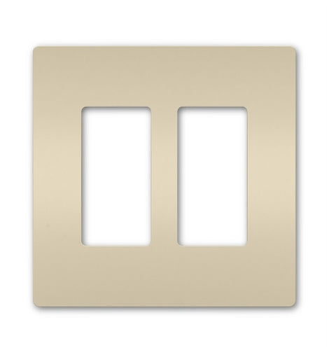 Wattstopper Radiant 2-Gang Screwless Wallplate, Light Almond, RWP262LACC6
